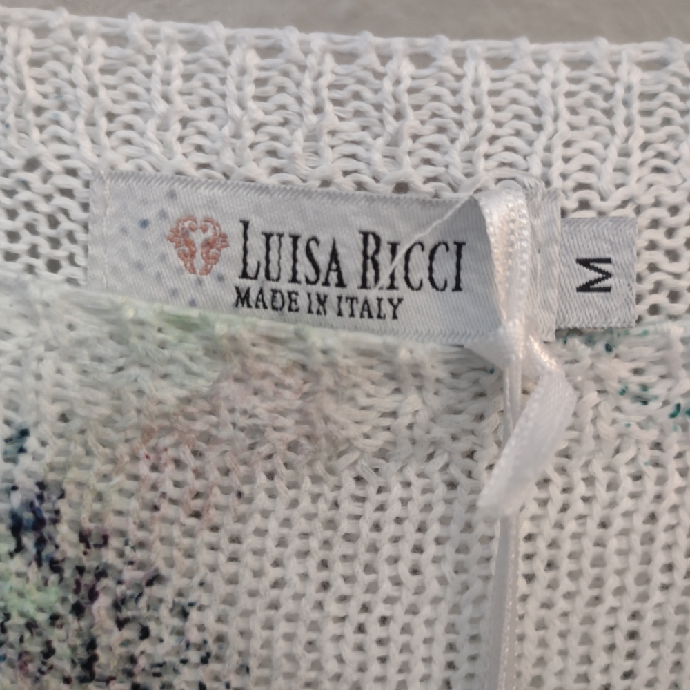 Made In Italy Luisa Ricci Abstract Knit Top - Picture 8 of 14